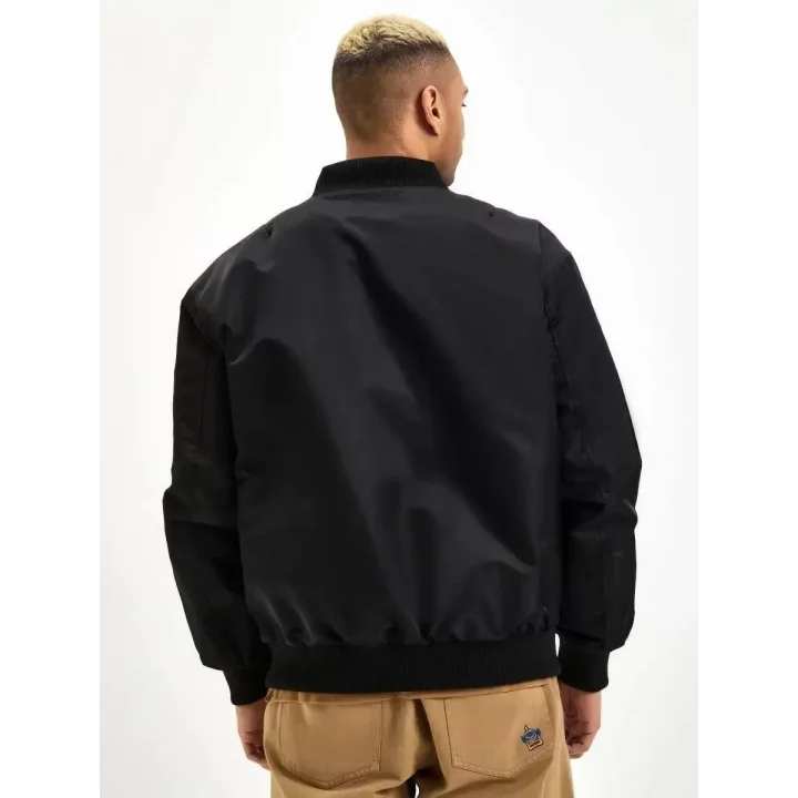 Erkek Düz Bomber Ceket - Siyah