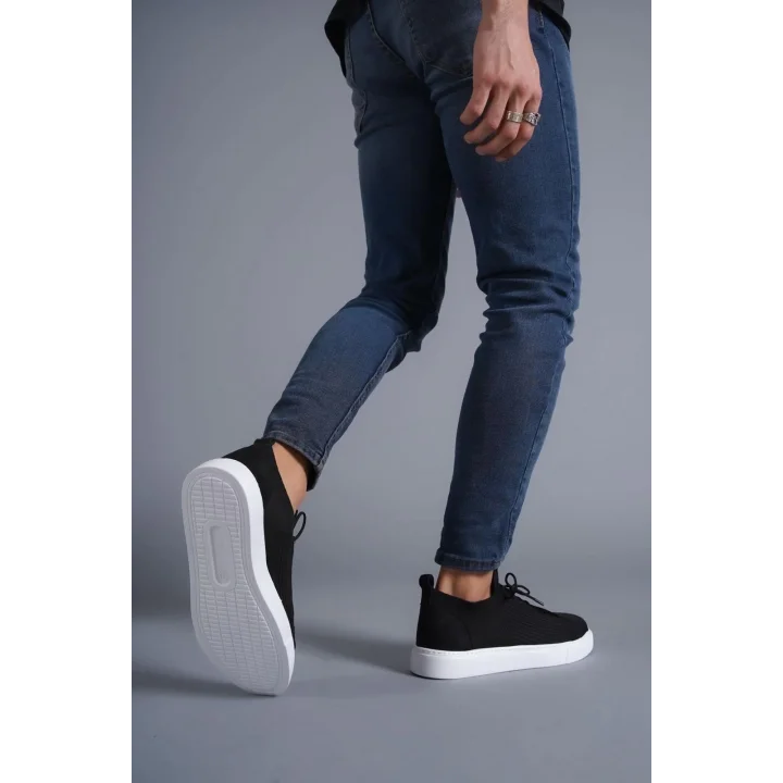 KB-112   Kuback Siyah Triko Bağcıklı  Günlük Erkek  Ayakkabı