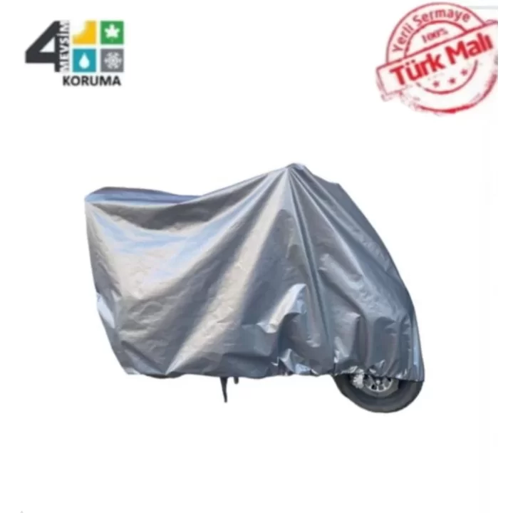 Motorsiklet Branda Miflonlu Su Geçirmez 4 Mevsim (125CC 150CC UYUMLU) - Gri
