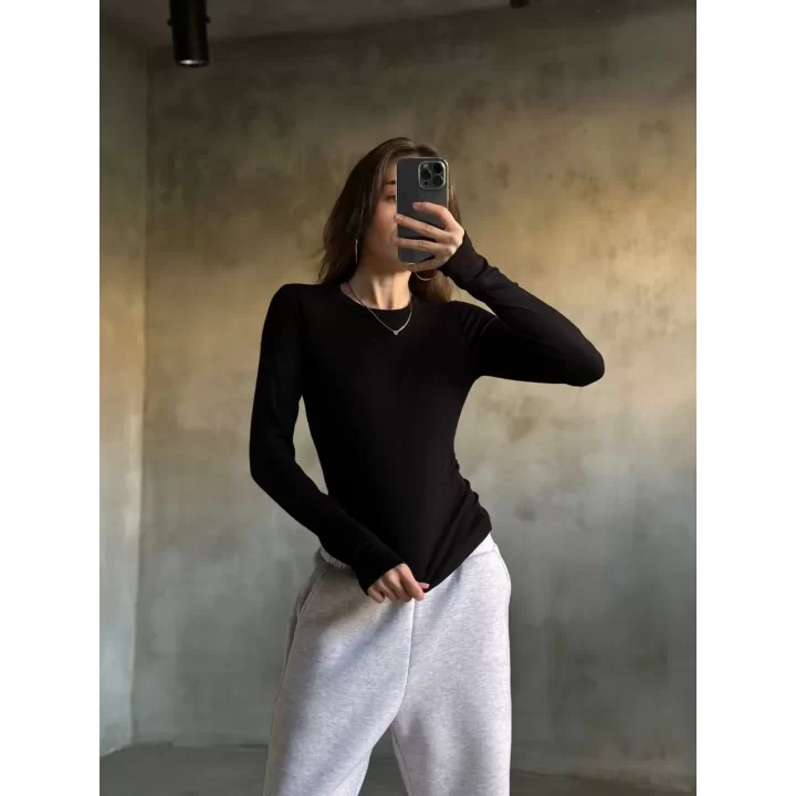 Parmak Geçmeli Buzi Body - Siyah