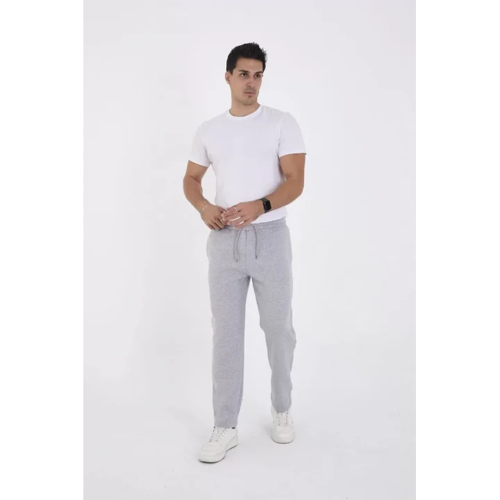 Unisex Üç İplik Basic Eşofman Pantolon - Gri