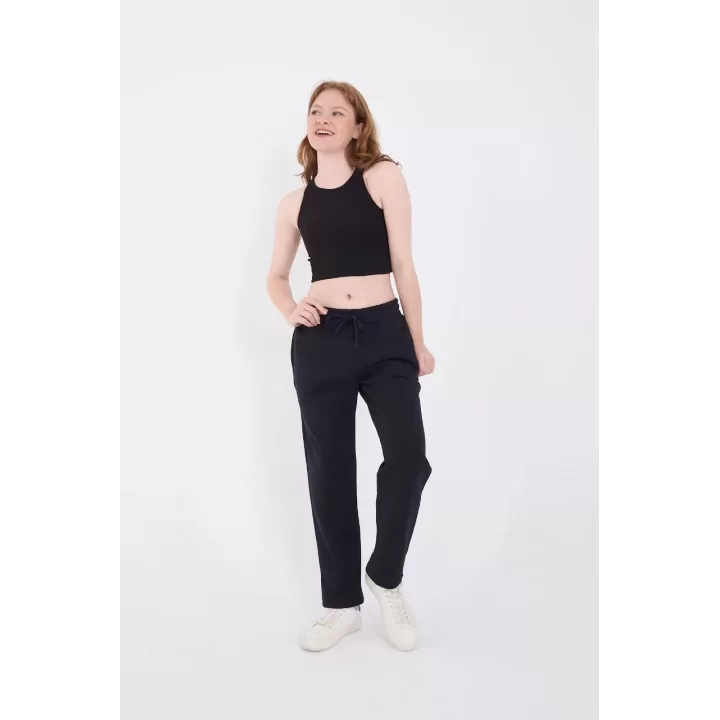Unisex Üç İplik Basic Eşofman Pantolon - Lacivert