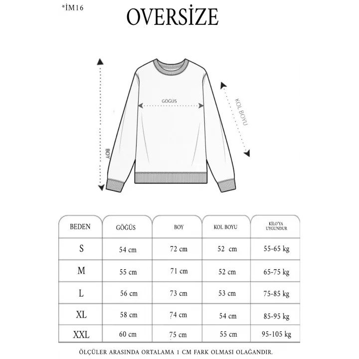 Unisex Üç İplik Parçalı Yakalı SweatShirt - Siyah