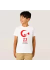 23 Nisan Çocuk Bayramı Baskılı Özel T-shirt - Beyaz