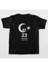 23 Nisan Çocuk Bayramı Baskılı Özel T-shirt - Siyah