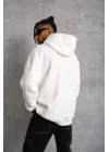 3 İplik Kapşonlu Sweatshirt hoodie - Beyaz