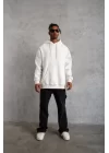 3 İplik Kapşonlu Sweatshirt hoodie - Beyaz