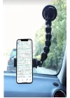 Akrobat Vantuzlu Teleskobik Telefon Tutucu - Siyah