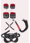Arias Closet 4lü Kol Bacak Kırbaç Maske Deri Aksesuar Set