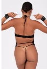 Arias Closet Baskılı Tül Ve Önü Zincirli Şık Babydoll