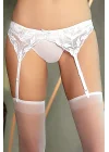 Arias Closet Dantelli Jartiyer String ve Çorap 3lü Takım