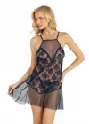 Arias Closet Lacivert Kısa Tül Gecelik 4227