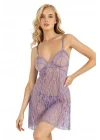 Arias Closet Lila Kısa Tül Gecelik 4222