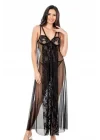 Arias Closet Siyah Kısa Tül Gecelik