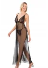 Arias Closet Siyah Kısa Tül Gecelik