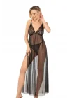 Arias Closet Siyah Kısa Tül Gecelik