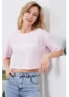 Baskılı Crop tişört