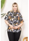 Bebe yaka püskül Detaylı Bluz - Desenli