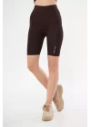 Biker Sporcu Şort - Kahve