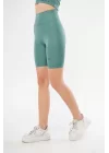 Biker Sporcu Şort - Mint Yeşil