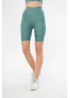 Biker Sporcu Şort - Mint Yeşil