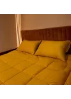 Çift Kişilik Doğal Yün Yorgan ve Yastık Takımı - Sarı
