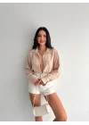 Çizgili oversize gömlek
