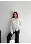 Çizgili oversize gömlek