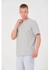 Erkek 24/1 Düz A Kalite Oversize T-shirt - Gri