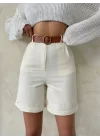 Gabardin kumaş şort