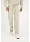 Jakar Kutu Desenli Baggy Eşofman Pantolon - Gri