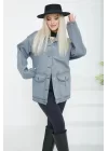 Kadın Oversize Körüklü Cep Kot