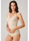 Kadın Toparlayıcı Vücut İnceltici Dikişli Alttan Kancalı Sıkı Badi Korse (5204)
