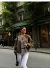 Kaşe Kaşmir Fermuarlı CEKET - Haki