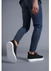 KB-112   Kuback Siyah Triko Bağcıklı  Günlük Erkek  Ayakkabı