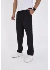 Kışlık Dabıl Kumaş Basic Eşofman Pantolon - Siyah