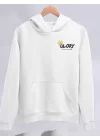 Kışlık Üç İplik Kapüşonlu SweatShirt - Beyaz