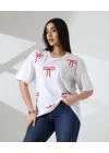 Kurdele baskılı tişört