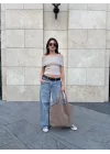 Madonna yaka sıfır kol bluz