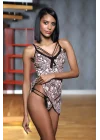 MOONLİGHT 307 Yılan Desen Gecelik ve String Takım