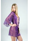 Moonlight 9356 Dantel Sabahlık Fantezi String Takım