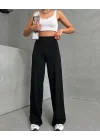 önü çımalı pantolon siyah