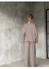 Osy Modal Yumuşak dokulu Kumaş Bisiklet Yaka Takım- Gri