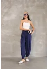 Osy Modal Yumuşak Dokulu Kumaş Şalvar Pantalon - Lacivert