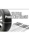 Oto Lastik Kar Zincir Tak Çikar Pratik Zincir 10 Adet - Siyah
