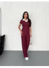 Ottoman kumaş beyaz gömlek yaka takım s4142