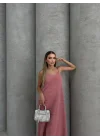 Piliseli uzun elbise