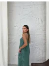 Piliseli uzun elbise
