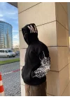 Samuray  kapüşonlu ZIP Fermuarlı kapüşonlu SweatShirt - Siyah