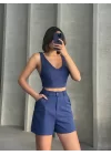 Şortlu keten takım